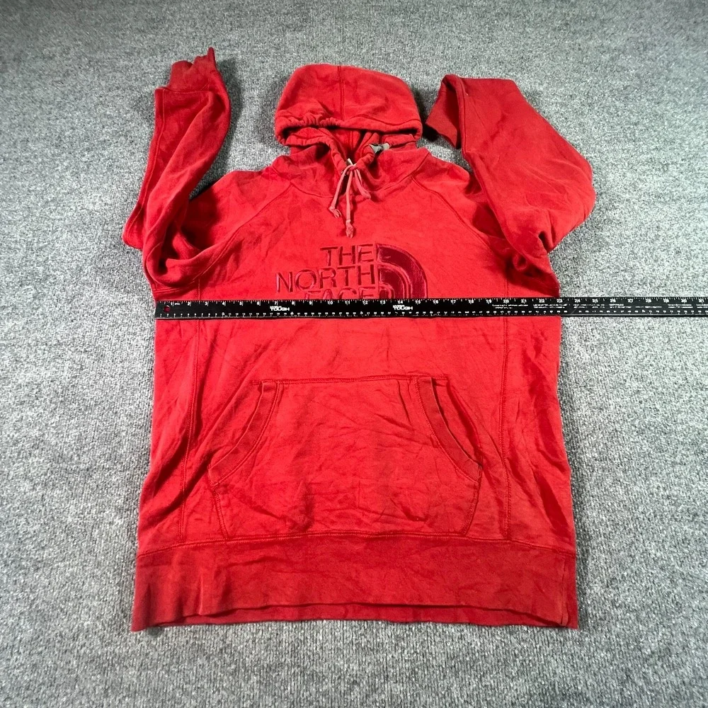 The North Face Hoodie Mens M Red Cotton Fleece Performance AJ9H AJ9H-T249/T649